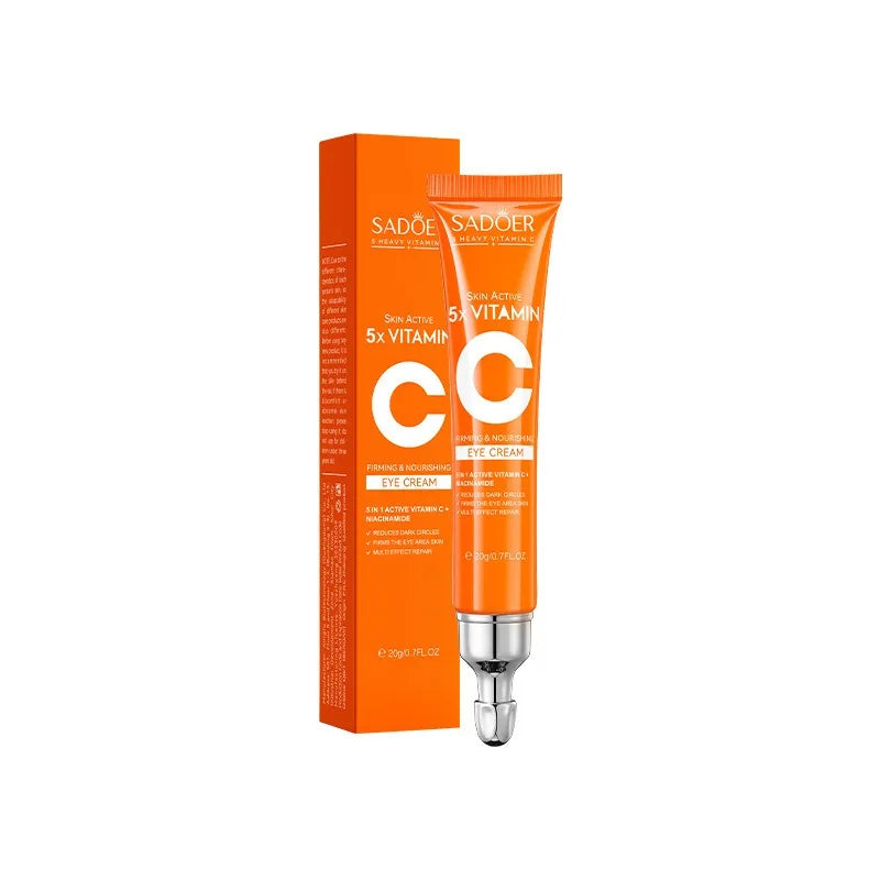 eelhoe 5x Vitamin C Eye Cream in bright orange tube for brightening and rejuvenating eye care