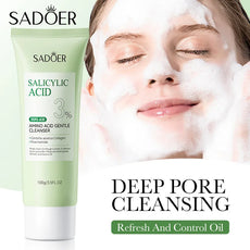 SADOER Salicylic Acid Facial Cleanser with 3% gentle formula for deep pore cleansing