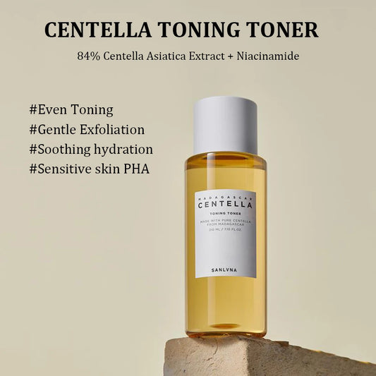 SANENDI Centella Toning Toner with 84% Centella Asiatica Extract for even toning and gentle exfoliation