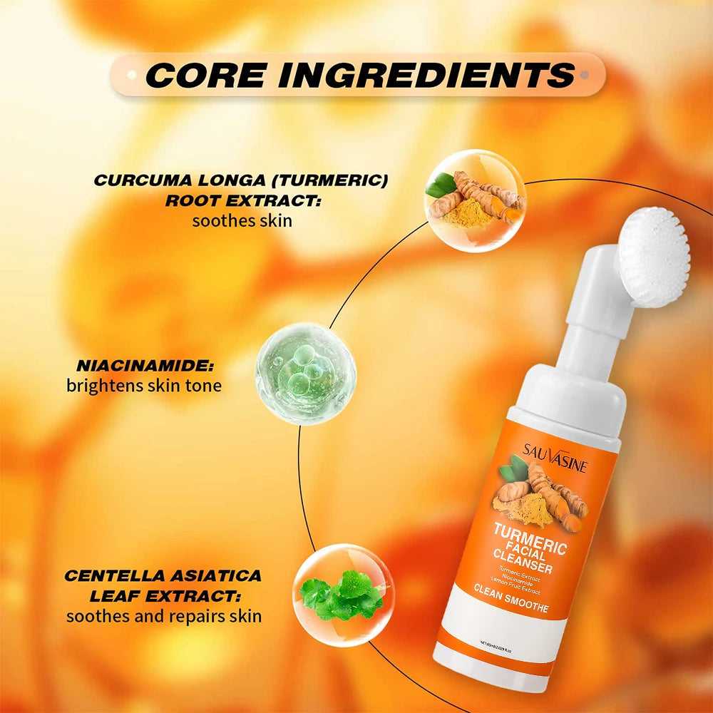Ms.Dear Turmeric Facial Cleanser with Curcuma Longa, Niacinamide, and Centella Asiatica for soothing skin