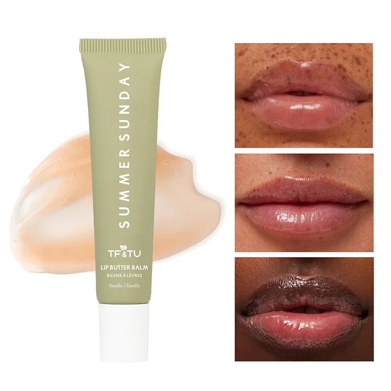 LANBENA Summer Lip Balm for Smooth Lips in a tube with swatch and lip transformations