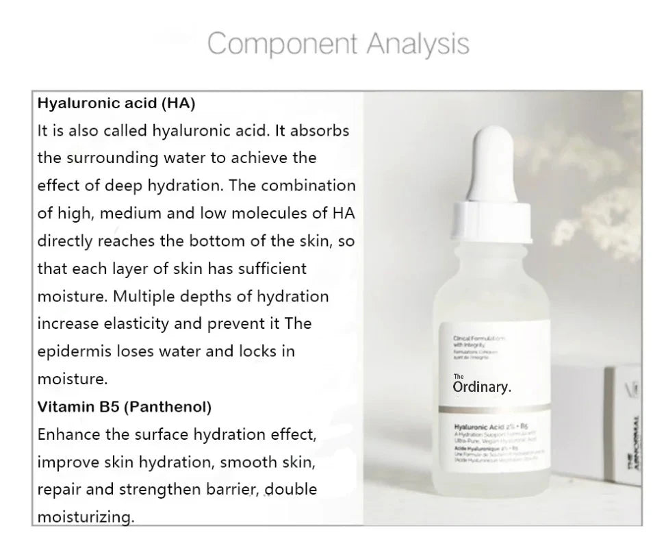 LANBENA hydrating hyaluronic acid serum in a clear bottle with dropper for deep hydration