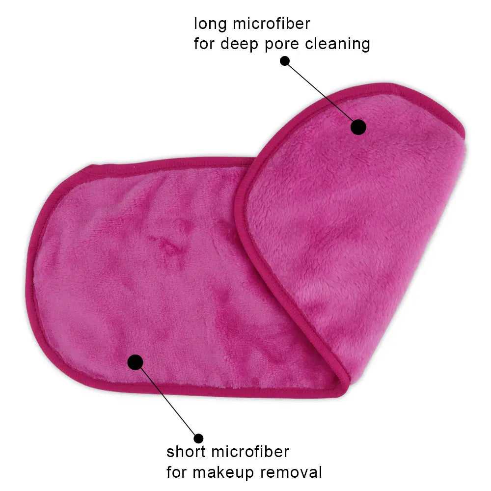 NoEnName_Null Dual-Sided Cleansing Cloth with Long Microfiber for Deep Cleaning and Short Microfiber for Makeup Removal