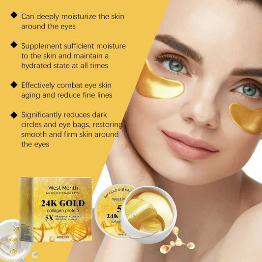 West Month 24K Gold Eye Masks that hydrate and reduce fine lines around the eyes