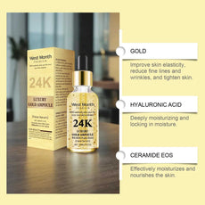 West Month 24K Luxury Gold Ampoule Serum for improved skin elasticity and hydration