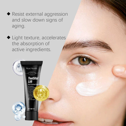 West and Month Youthful Lift Eye Cream for Dark Circles with lightweight texture and active ingredients