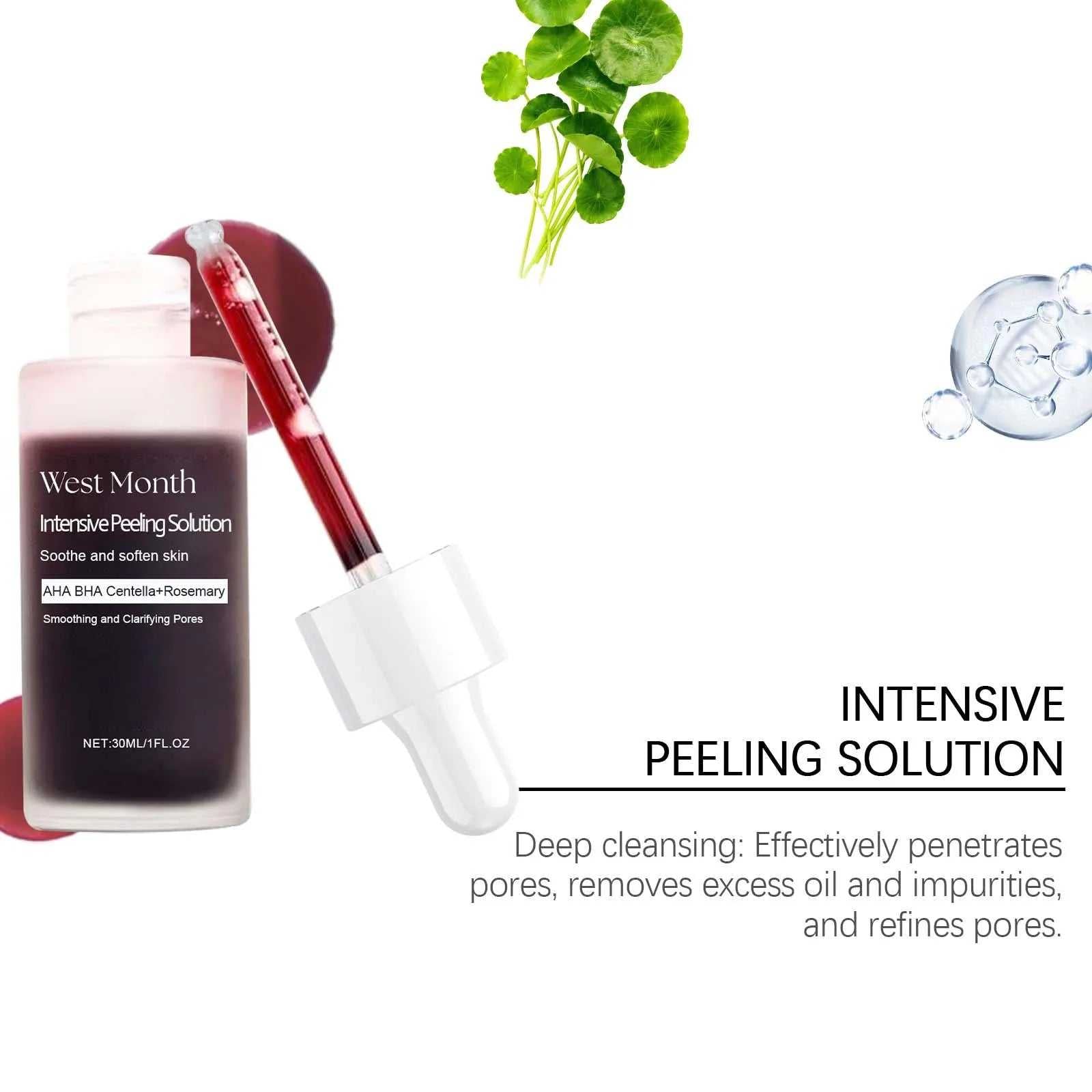 West&Month Intensive Peeling Solution with BHA and Rosemary for deep cleansing and pore refinement