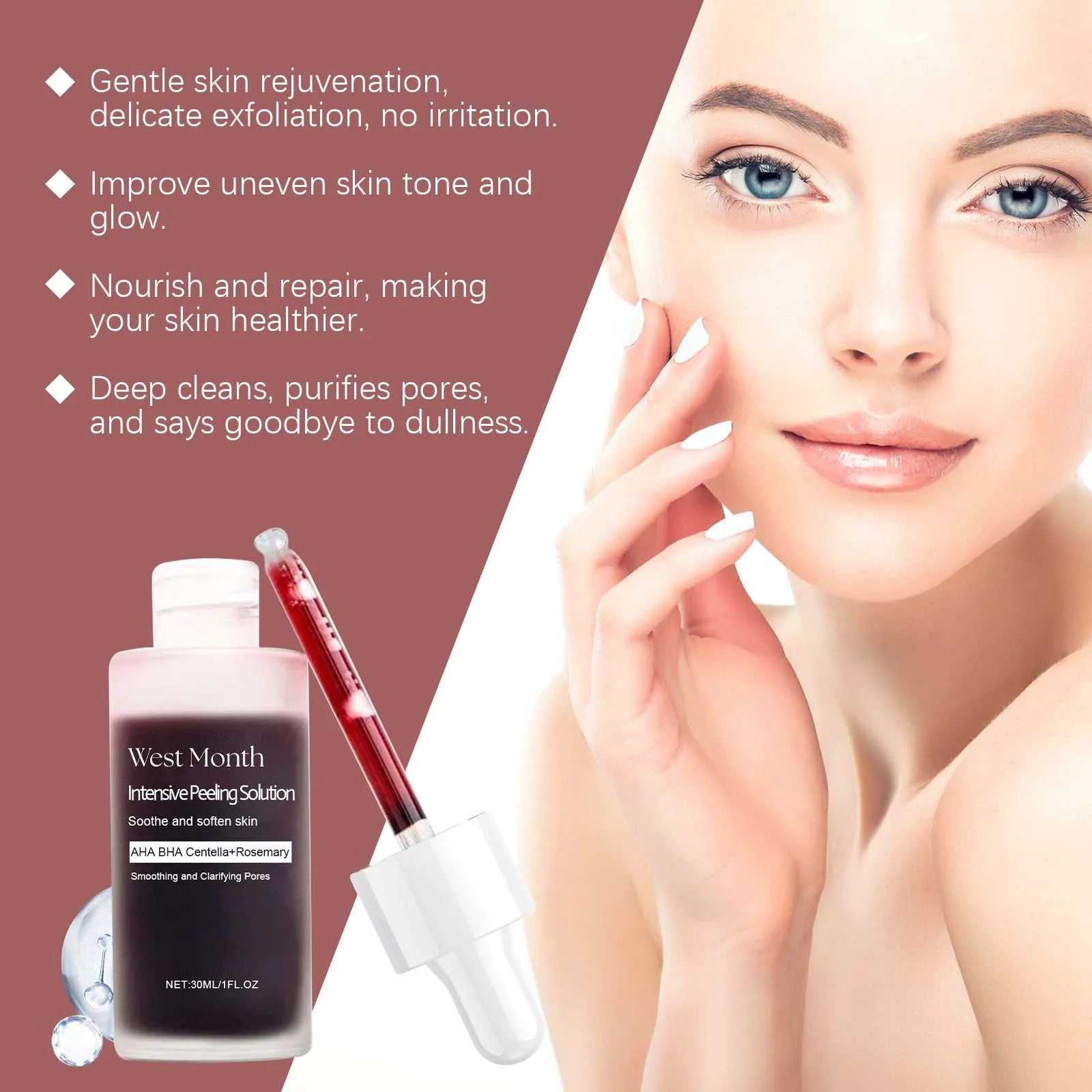West Month Intensive Peeling Solution for skin rejuvenation and improved tone with gentle exfoliation