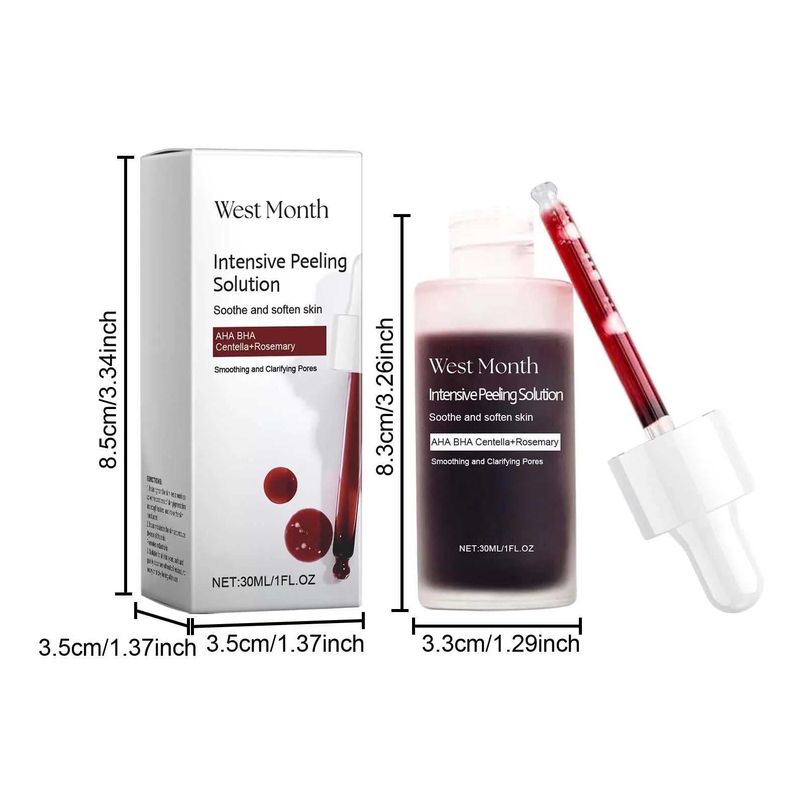 West&Month Intensive Peeling Solution with AHA BHA for Smoothing and Softening Skin