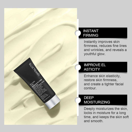 West&Month face tightening cream anti-aging in a sleek tube with hydrating formula for firm, youthful skin