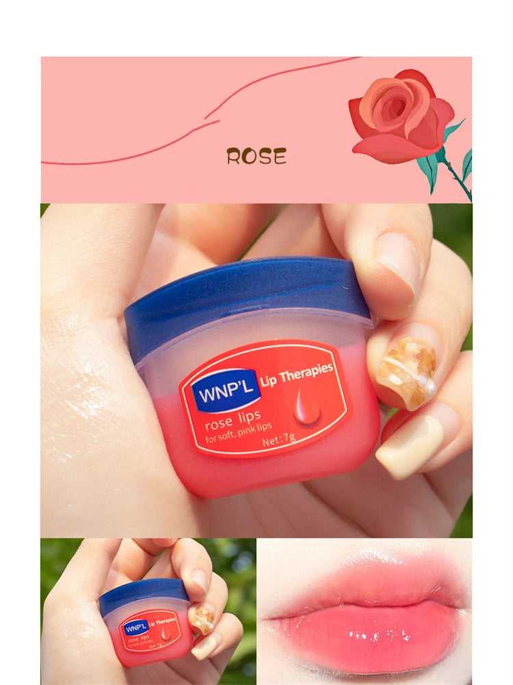 WNP'L Rose Lips Lip Therapy in pink jar for soft, smooth lips with a glossy finish
