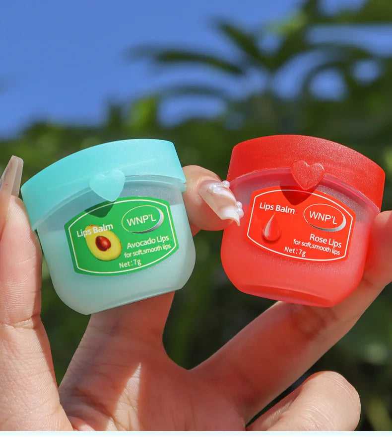 SADOER Avocado and Rose Lip Balm Duo for Soft, Smooth Lips in Vibrant Packaging