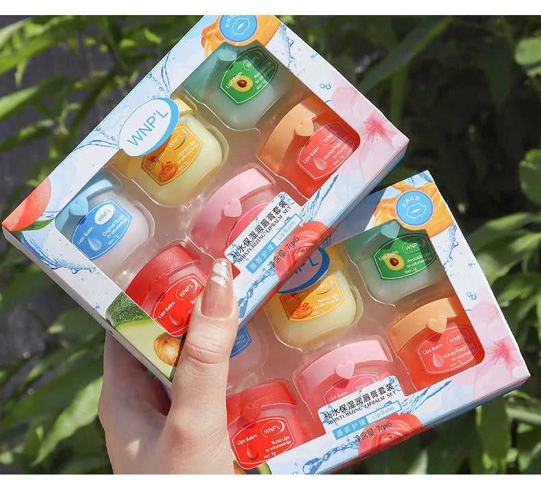 SADOER Skincare Set with Assorted Fruit-Fusion Creams in Colorful Jars for Nourishing Skin