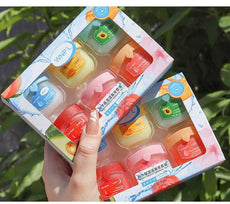 SADOER Skincare Set with Assorted Fruit-Fusion Creams in Colorful Jars for Nourishing Skin