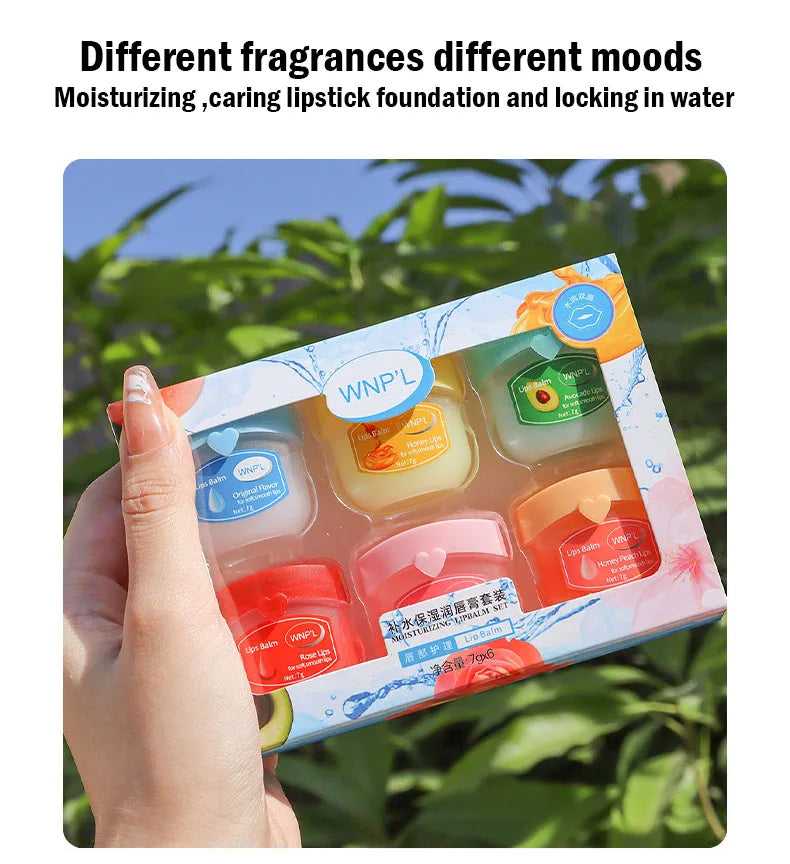 SADOER moisturizing lipstick set with various fragrances for different moods in colorful packaging