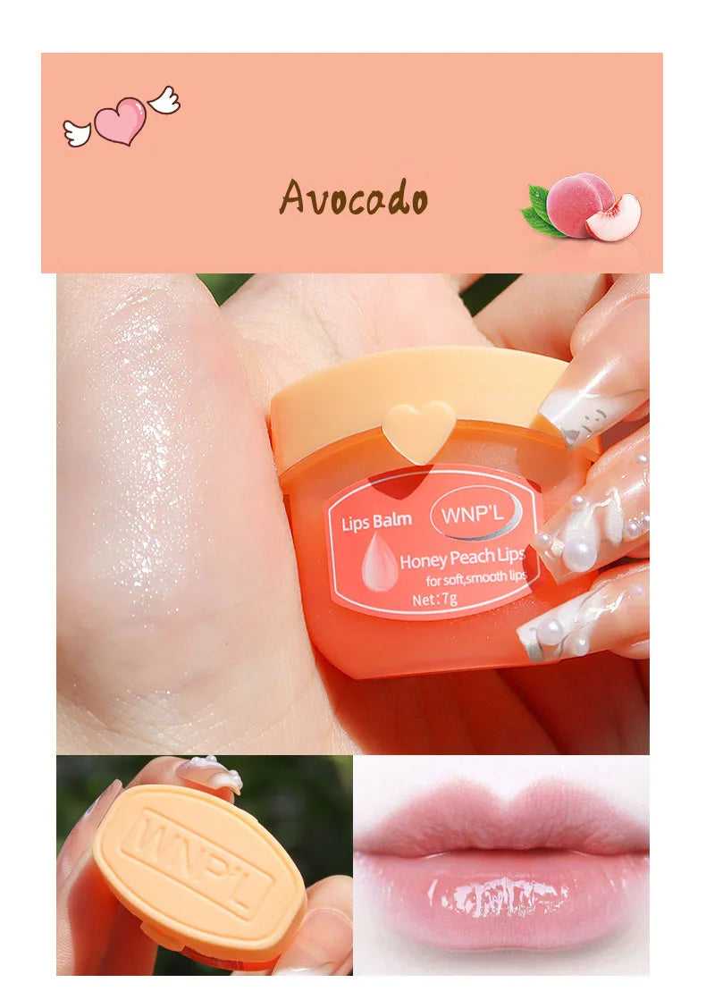 SADOER Honey Peach Lip Balm in Avocado Flavor for Soft and Smooth Lips
