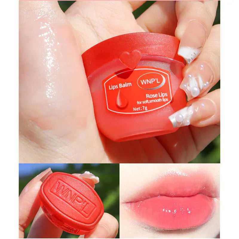 SADOER Rose Lips Balm in Red Packaging for Soft and Smooth Lips, Net Weight 7g
