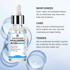 YOUNGCOME Hyaluronic Acid Face Serum for moisturized and elastic skin, suitable for dry skin care