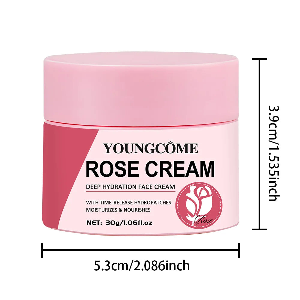 Ibutee Youngcome Rose Cream for Deep Hydration, 30g Moisturizes and Nourishes Skin