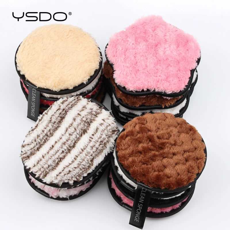 YSDO Cleansers Soft and Plush Cleaning Sponges in Assorted Colors and Textures for Gentle Skin Care