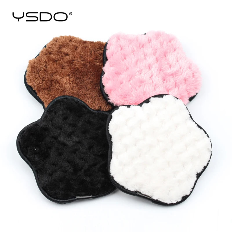 YSDO Cleansing Pads Set in Four Colors: Pink, White, Brown, and Black for Gentle Skin Cleansing