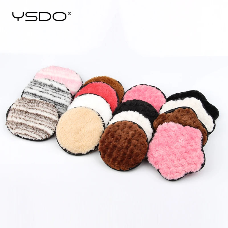 YSDO Cleansers Reusable Makeup Remover Pads in Various Colors and Textures for Gentle Cleansing