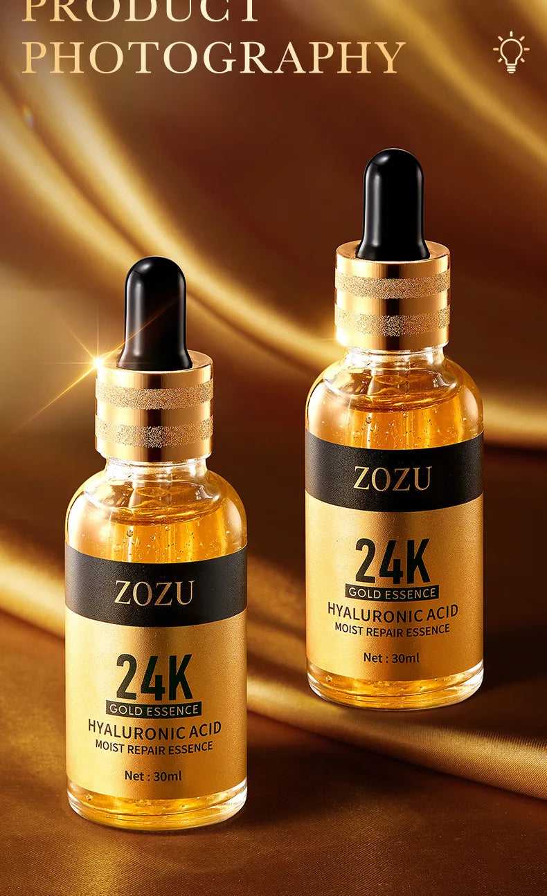 DRMEINAIER 24K Gold Essence Moist Repair Serum with Hyaluronic Acid in 30ml Bottles