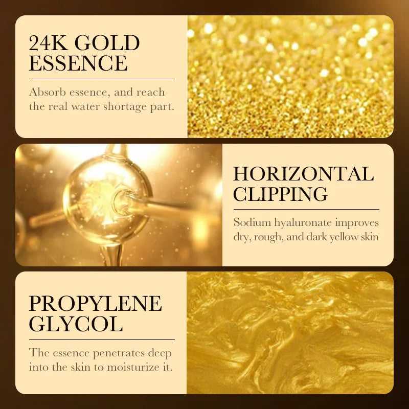 DRMEINAIER 24K Gold Essence Treatment for Hydrating and Nourishing Dry Skin